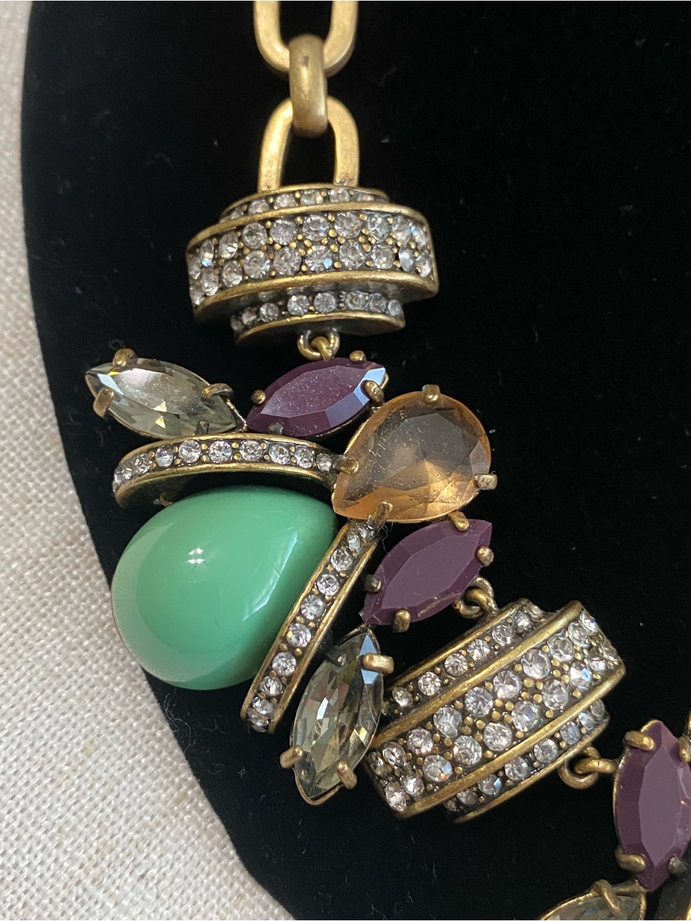 J. Crew Big & Chunky Necklace Vintage Look Runway Collar - Picture 9 of 9